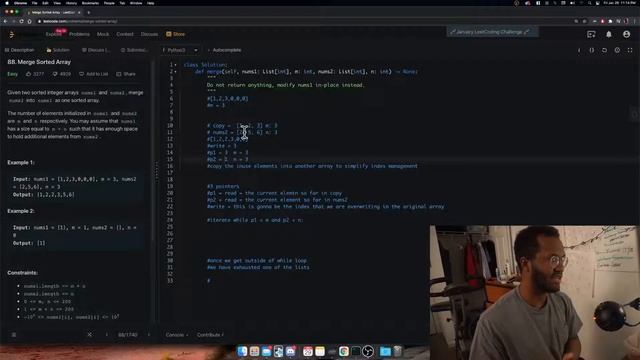 Merge Sorted Array Explained | Facebook Interview Question | LeetCode 88 смотреть онлайн