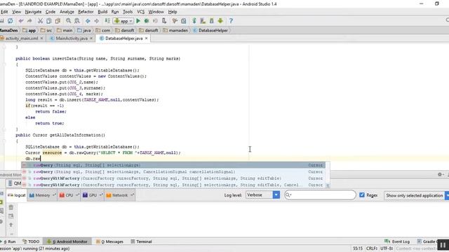 ANDROID SQLITE TUTORIAL -4- HOW TO DISPLAY THE DATA? смотреть онлайн
