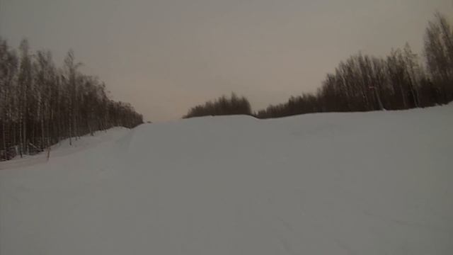 Губаха 2019,ночной лес, обкатил снегом детей раз десять))) смотреть онлайн