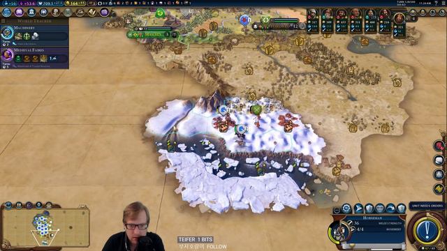 Let's Play Civilization 6: Rise and Fall - Deity - Robert the Bruce part 4 смотреть онлайн