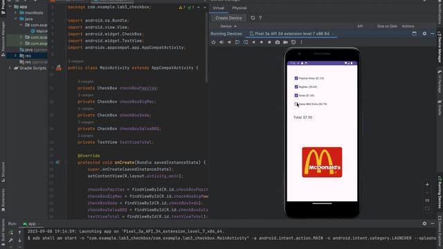 CheckBox Android Studio смотреть онлайн