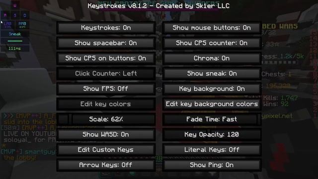 How to Download/Install Normal and RGB Keystrokes for Minecraft 1.8.9! смотреть онлайн