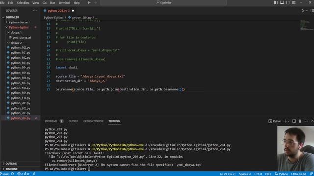 OS İşlemleri | Python 201 #4 смотреть онлайн