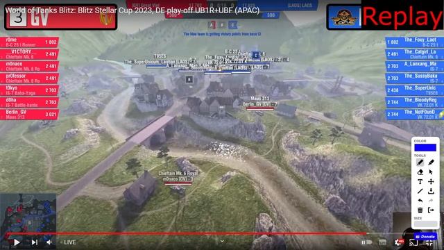 World of Tanks Blitz: Blitz Stellar Cup 2023, DE play-off UB1R+UBF (APAC) смотреть онлайн