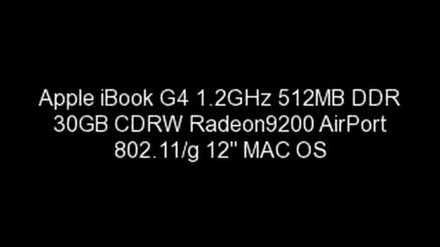 Apple iBook G4 смотреть онлайн