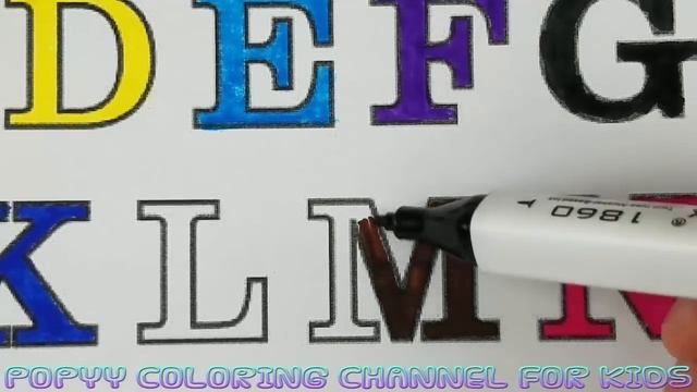 How to Draw Alphabet A To Z for Kids Alphabet ABC Coloring Pages Art Colours with Colored Markers смотреть онлайн
