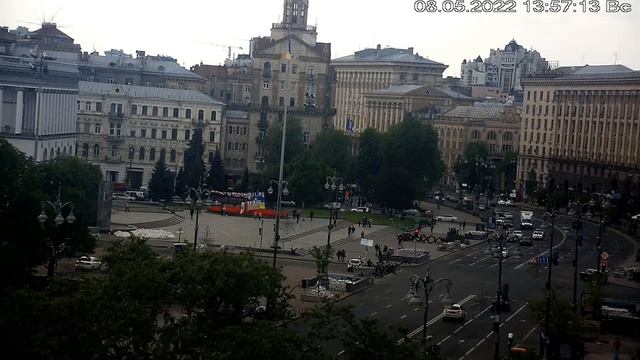 Веб-камера Киев Европейская площадь + Майдан 2022 05 08 смотреть онлайн