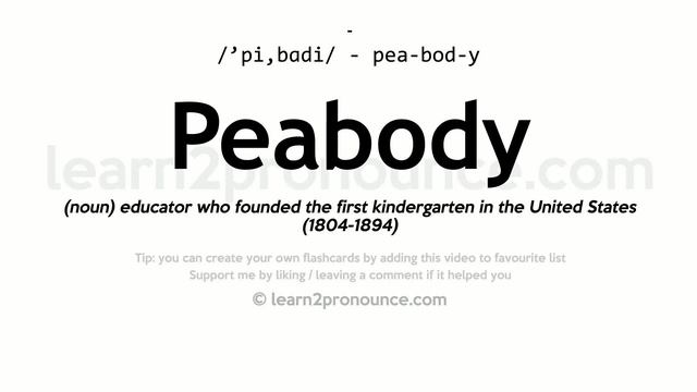 Pronunciation of Peabody | Definition of Peabody смотреть онлайн