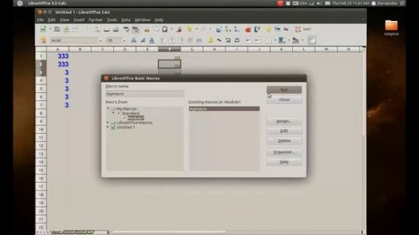 How to create macros in Libreoffice with shortcuts or keyboard combination.