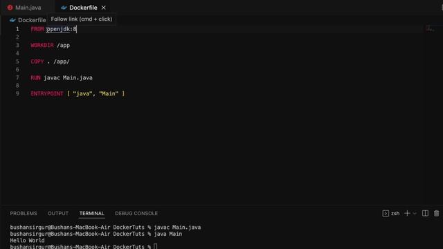 Dockerize Java Program - Hello World смотреть онлайн