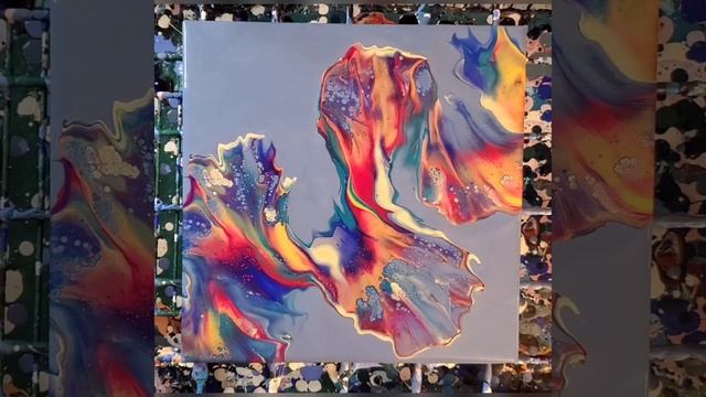 #35 - GROOVY Rainbow Dutch Pour ?? Paint and Water only! #fluidart #pourpainting #acrylicpouring смотреть онлайн