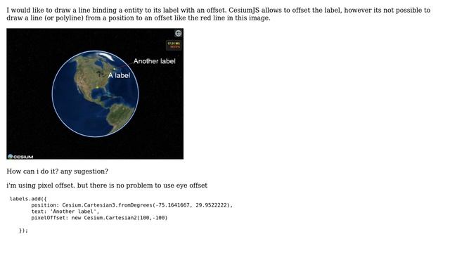 GIS: Cesium js, Draw line binding a label to a position смотреть онлайн