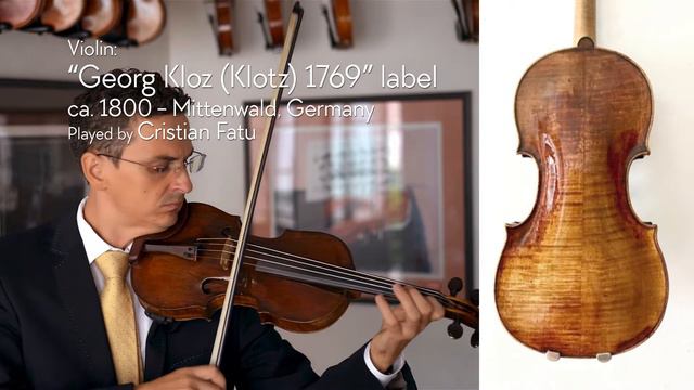 (SOLD) Georg Kloz/Klotz Mittenwald 1769 label violin, Germany / Cristian Fatu / Metzler Violin Shop смотреть онлайн