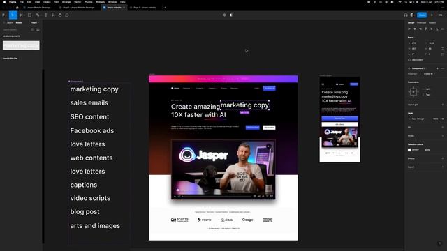 Infinite Scroll interaction on Figma (jasper.ai website) смотреть онлайн