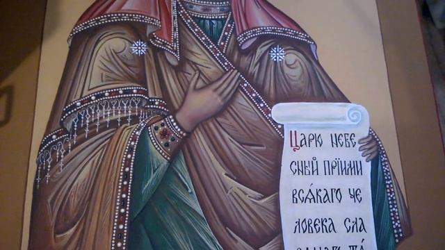 Письмо подокладной иконы. Как перевести рисунок с оклада на иконную доску смотреть онлайн