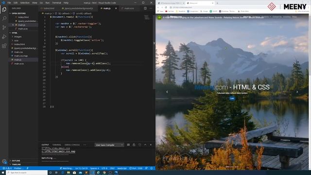 Bootstrap - Change NavBar color on scroll смотреть онлайн