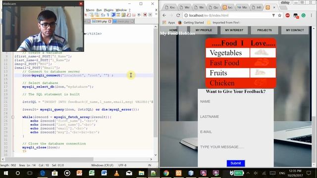 Storing data from webpage into database using PHP смотреть онлайн
