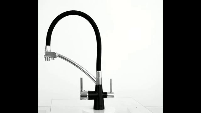 Обзор смесителя для кухни с гибким изливом и подводкой питьевой воды Wisent 4855-25-2 (оникс) смотреть онлайн