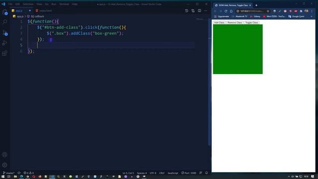 JQuery | 13-DOM-Sınıf Ekleme ve Silme (Add and Remove Class) смотреть онлайн