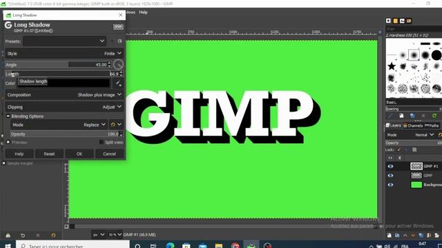 3D Long Shadow Text In Gimp смотреть онлайн