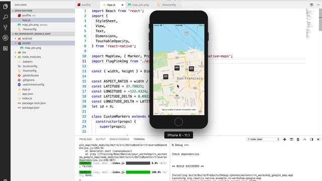 React-Native - Workshop : Google Map Custom - Ep#2 смотреть онлайн