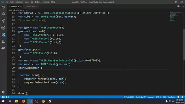 ThreeJS Tutorial 2 : Bentuk Dasar 3D смотреть онлайн