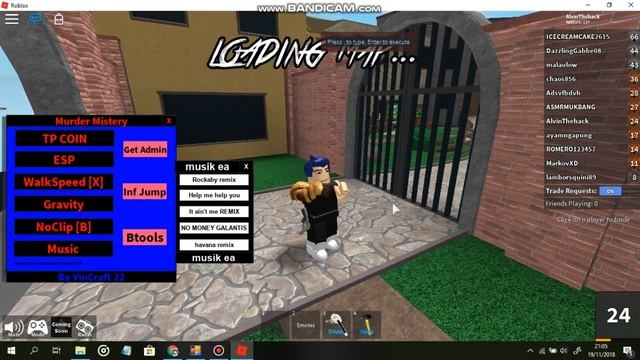 ROBLOX Murder Mistery GUI,Get Music,Get Admin, WalkSpeed, Noclip and more✔️ HACK/Script✔️ смотреть онлайн
