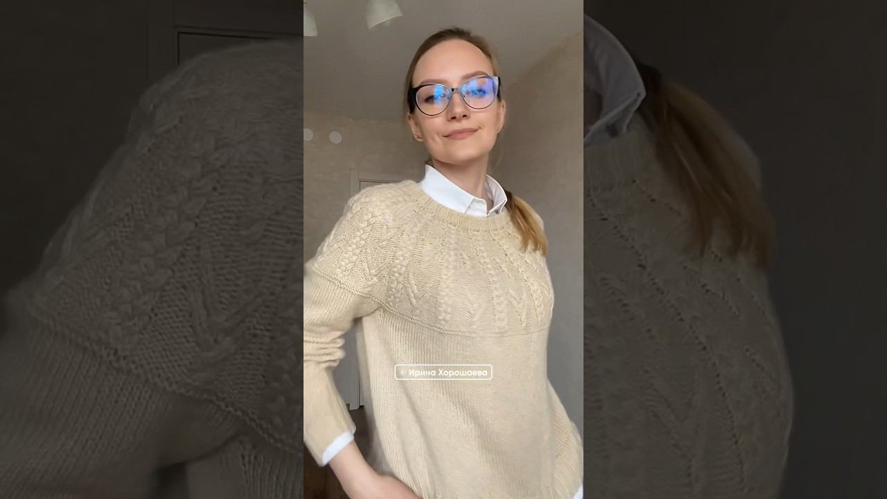 Вязаный джемпер из кашемира от Ирины Хорошаевой #кашемир #iriscafairytale #вязание #женскийсвитер