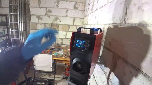 Выхлоп через теплообменник у дизельного обогревателя. Тесты. Chinese Diesel Heater