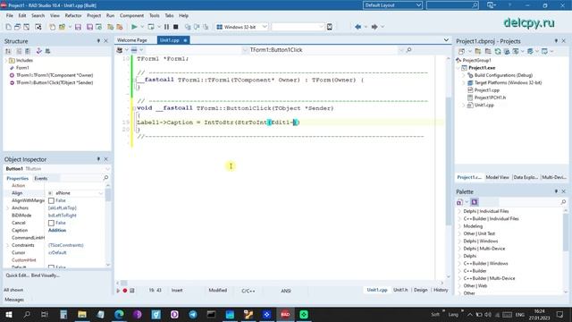 Add And Concatenate C++. Embarcadero.