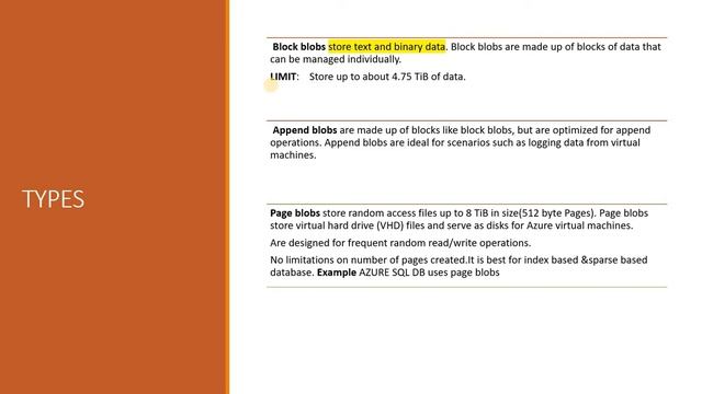Azure Blobs | Blobs Types |Page blob vs Append blob vs Block blobs | Create your First blob with us смотреть онлайн
