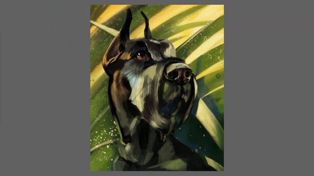 Digital Painting Dog - Riesenschnauzer смотреть онлайн