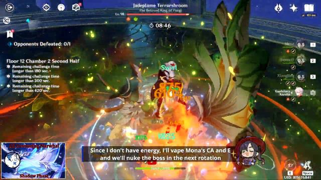 Yanfei Hyperburgeon / Mona National (Vape Nuke) Spiral Abyss 4.2 Floor 12 Genshin Impact смотреть онлайн