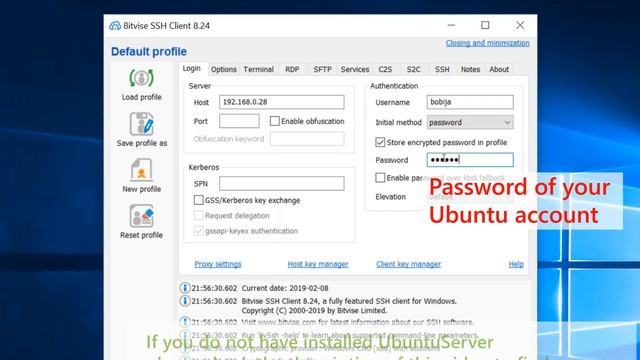 Connect to Ubuntu Server over SSH using Bitvise смотреть онлайн