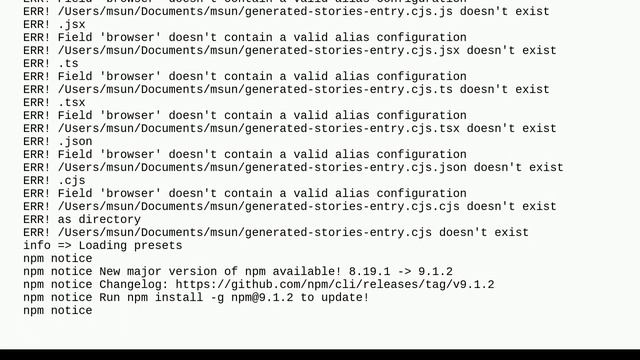 Storybook - Can't resolve 'generated-stories-entry.cjs' / Field 'browser' doesn't contain a valid.. смотреть онлайн