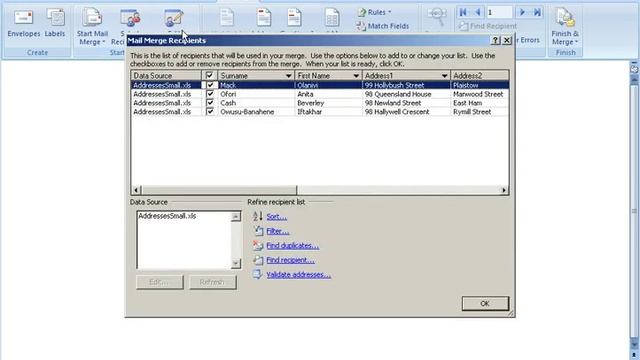 Email Mailmerge using Excel and Word смотреть онлайн