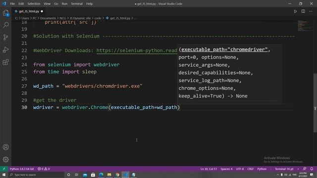 Get JS Generated HTML Code with Selenium Python смотреть онлайн