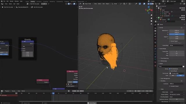 Hair Simulation in Blender 3.6 Geometry Nodes! смотреть онлайн