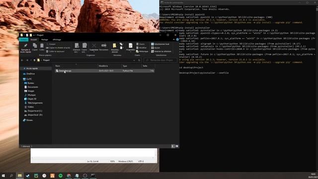 Transformer un script Python en .exe смотреть онлайн