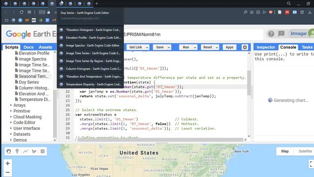 CHARTS in Google Earth Engine: From the Examples смотреть онлайн