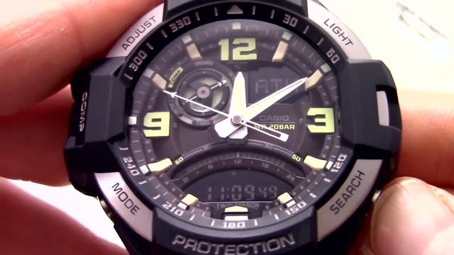 Часы Casio G-SHOCK GA-1000-1B [GA-1000-1BER] - Инструкция, как настроить от PresidentWatches.Ru смотреть онлайн