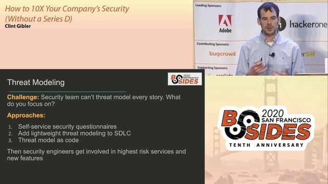 BSidesSF 2020 - How to 10X Your Company’s Security (Without a Series D) (Clint Gibler) смотреть онлайн