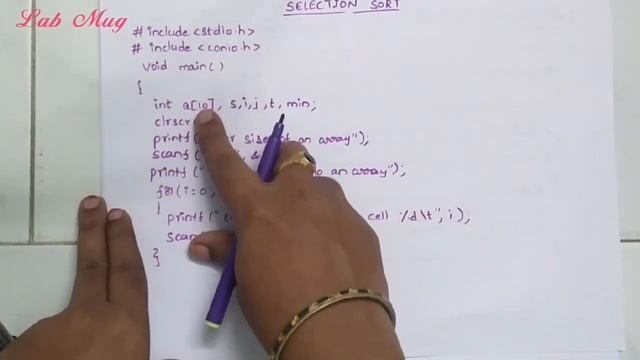 SELECTION SORT algorithm in C || C programming in telugu смотреть онлайн