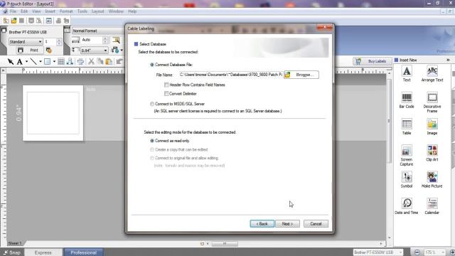P-Touch 9700 and 9800: Patch Panel and Cable Wrap Database Printing смотреть онлайн