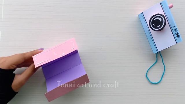 How to make a paper camera /DIY paper camera |Easy DIY/mini paper camera/School hacks/ Origami craf смотреть онлайн