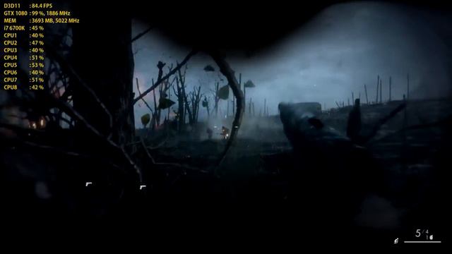 GTX 1080- Battlefield 1 1440p Ultra Settings смотреть онлайн