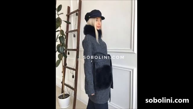 Очень модное пальто с мехом песца, воротником и карманами! Хит сезона! ТМСоболини смотреть онлайн