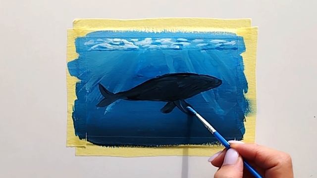 Как нарисовать кита? /How To Draw A Whale? / #art #painting #drawing #easydrawing #whale