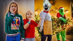 ГРИНЧ против ЗЛОГО МОРОЖЕНЩИКА! Кто нас ЛУЧШЕ НАПУГАЕТ?! Ice cream man vs Grinch