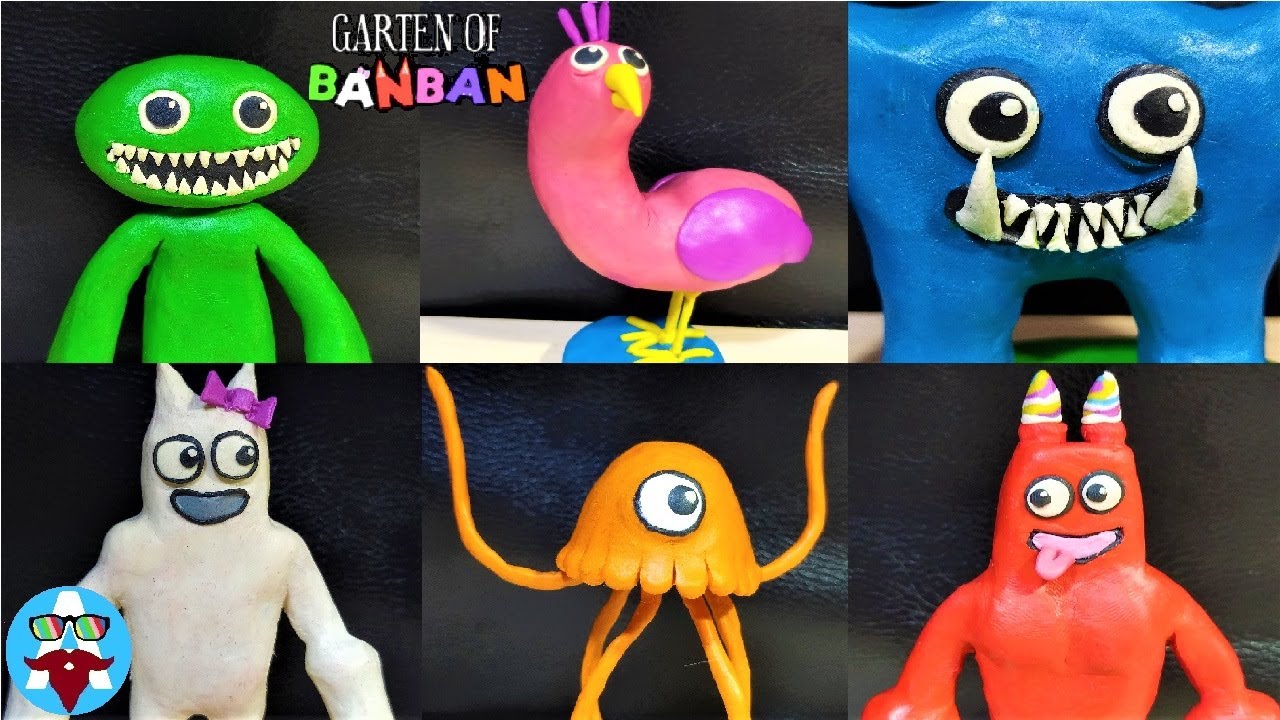 ВСЕ МОНСТРЫ - БОССЫ Garten of Banban 🎈 Детский Сад Банбан 👉 Авипи лепка смотреть онлайн